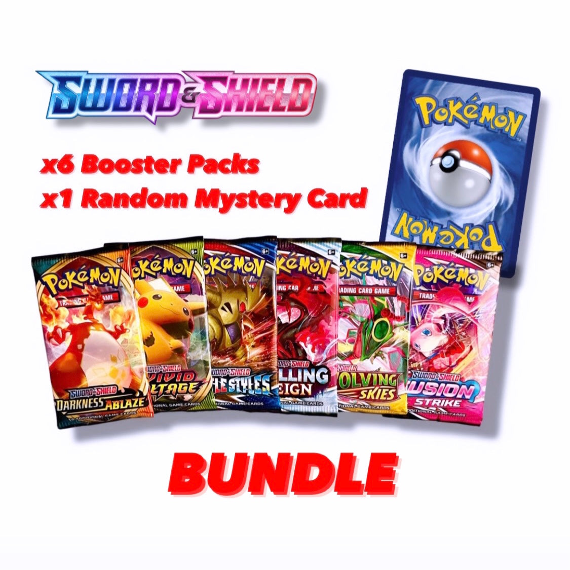 Pokémon TCG: x6 Booster Pack Sword & Shield Bundle