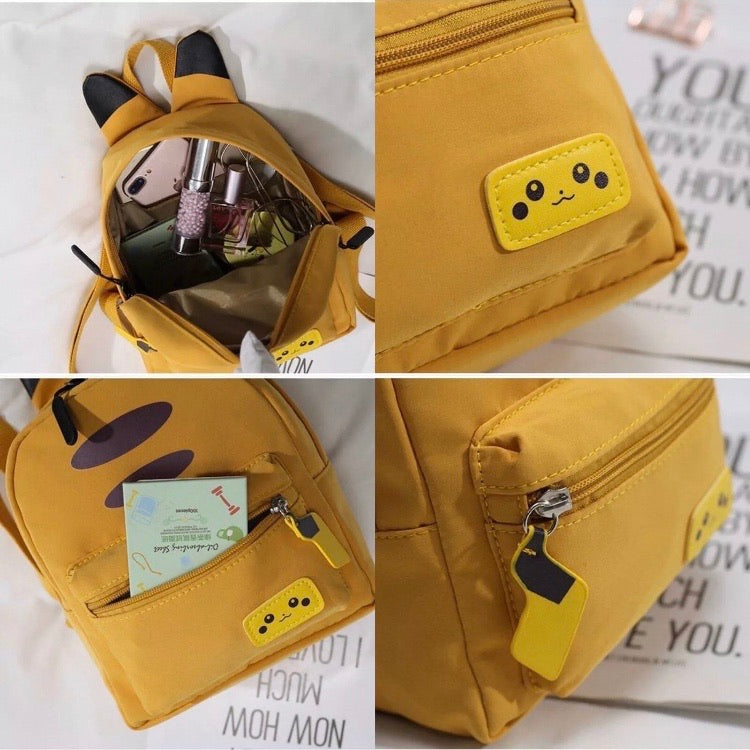 YELLOW Pokemon Pikachu Style Mini Backpack Bag