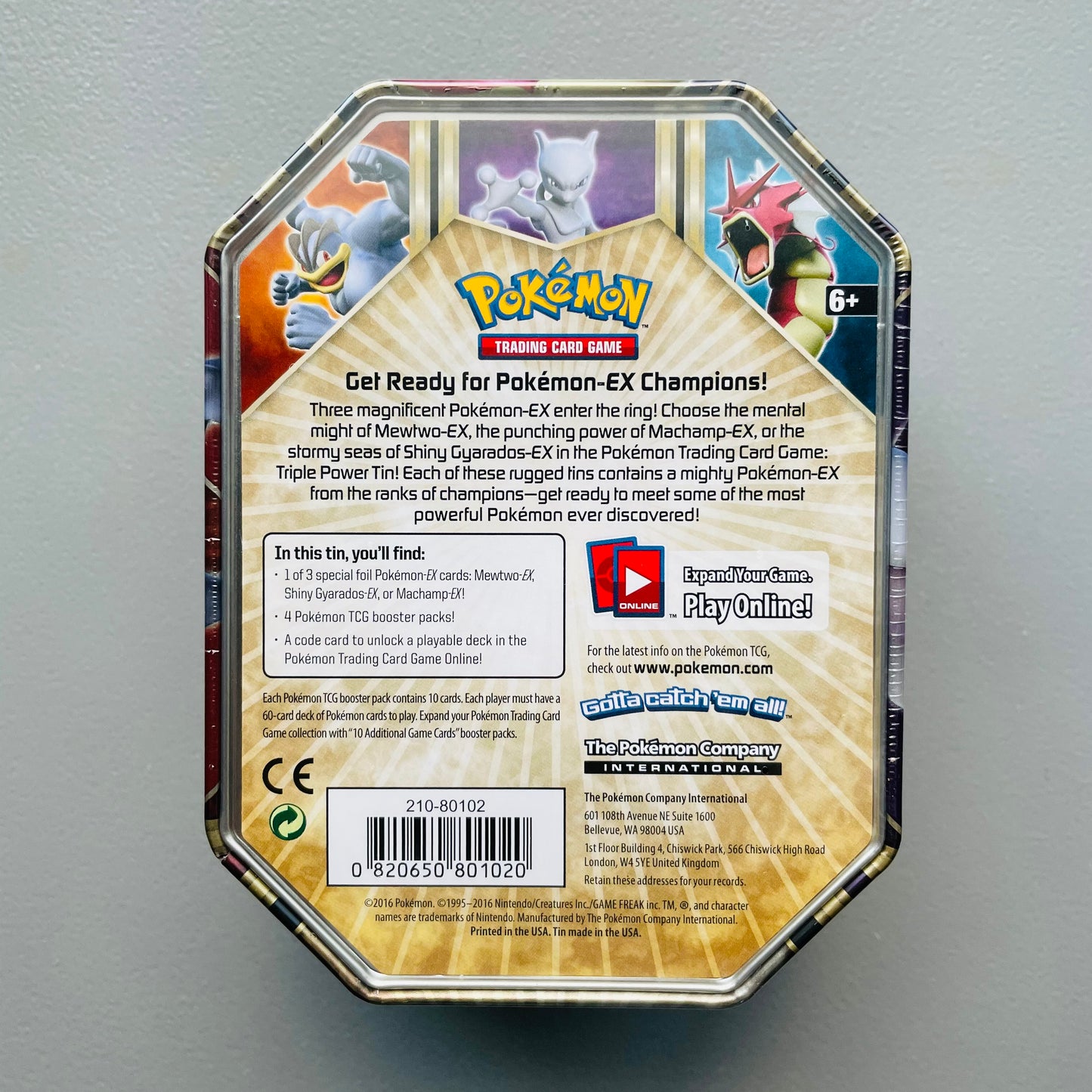 Pokémon TCG: 2016 Pokémon EX Power Tins (x3) Tin Bundle – PSAPIKACHU